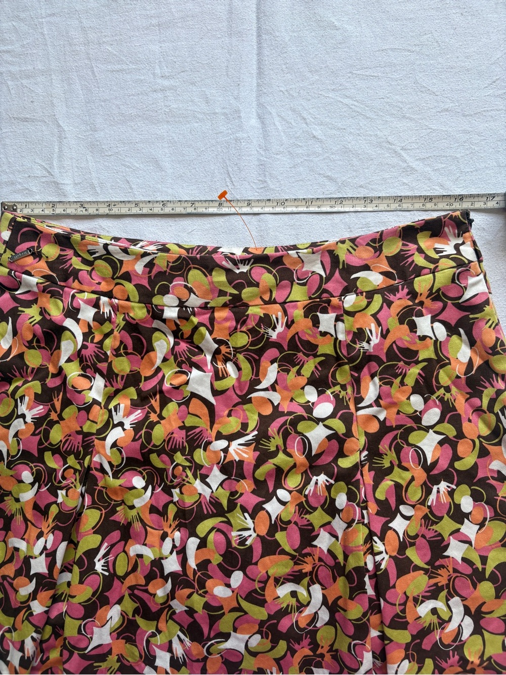 Liz Golf Floral Pleated Skater Skirt in Pink, Yellow & Brown SZ 12P, deportes - Picture 16 of 16